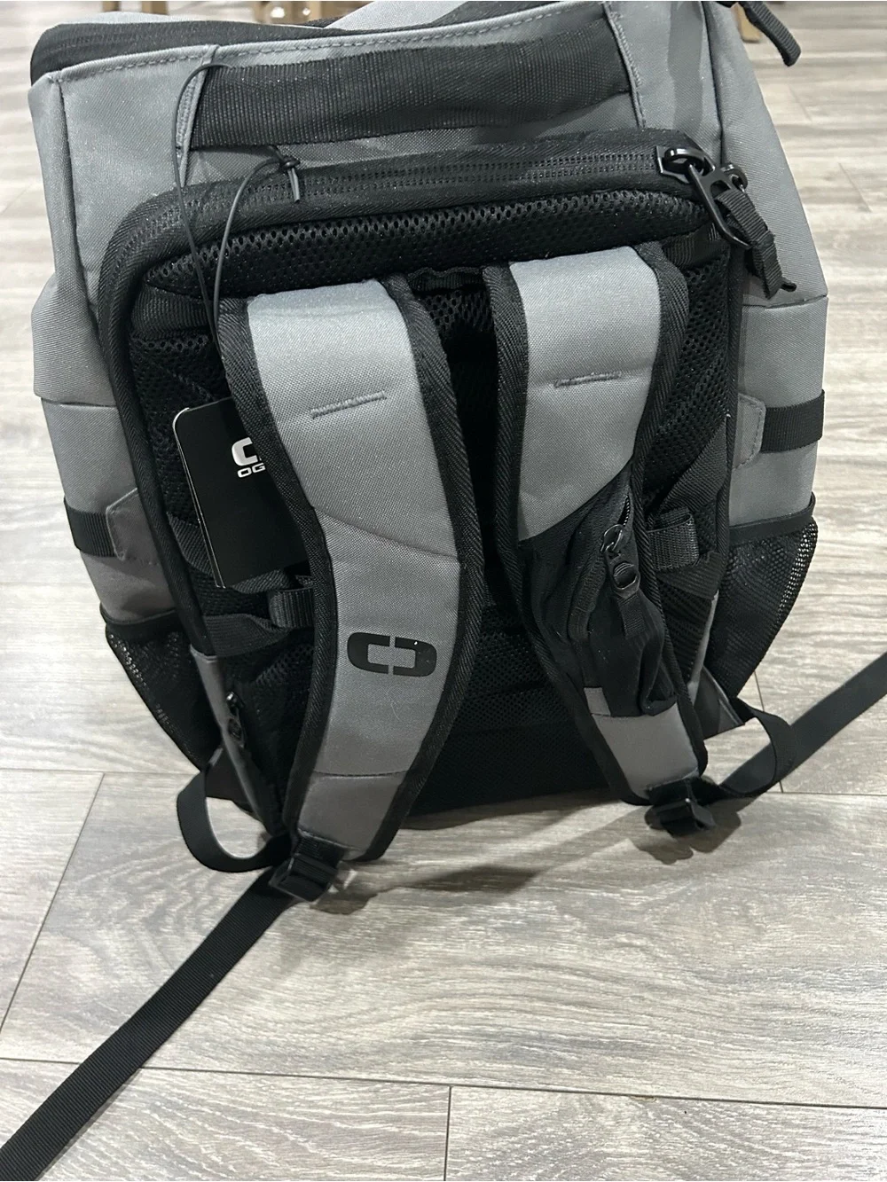 OGIO Gray & Black Men's Backpack with Front Straps